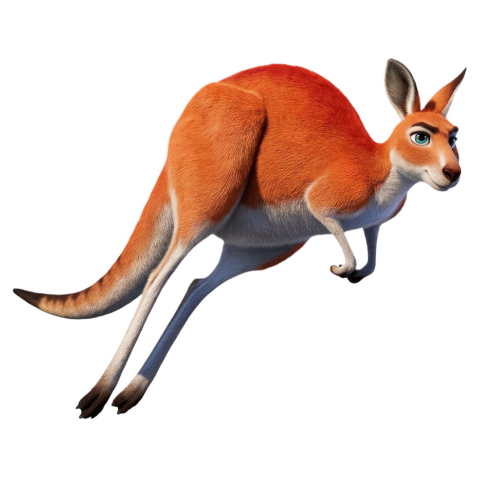 Kangaroo Hopping Forward in the Australian Outback png