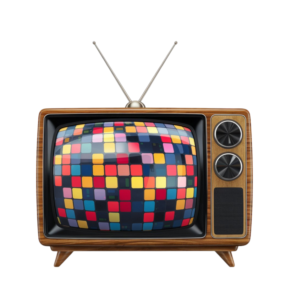 Retro Television Vintage Static Display png