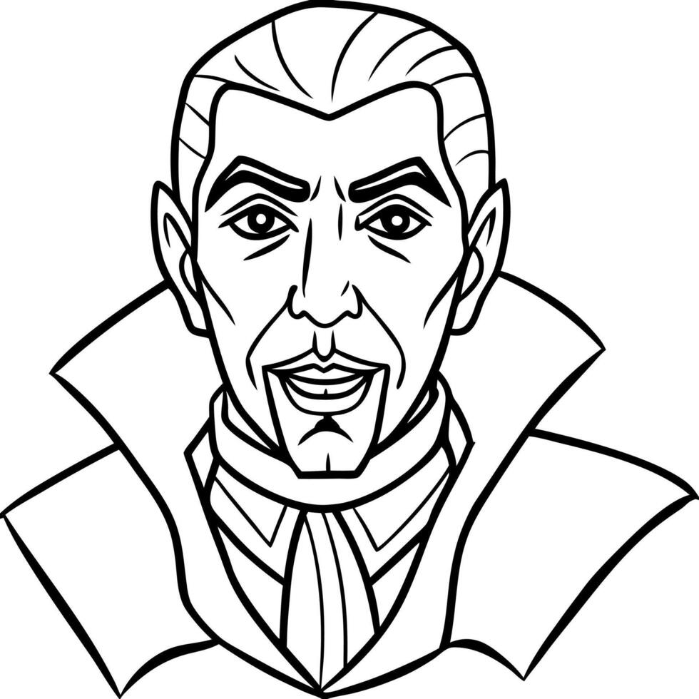 Dracula coloring pages vector
