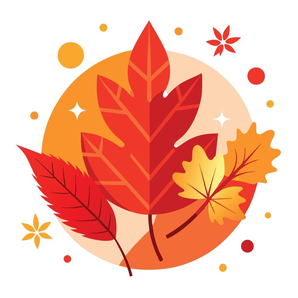 Autumn leaves illustration vector