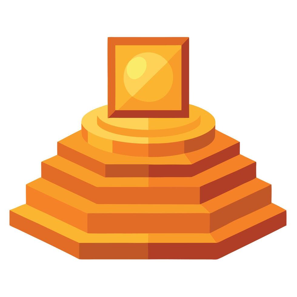 Pyramid of gold vector