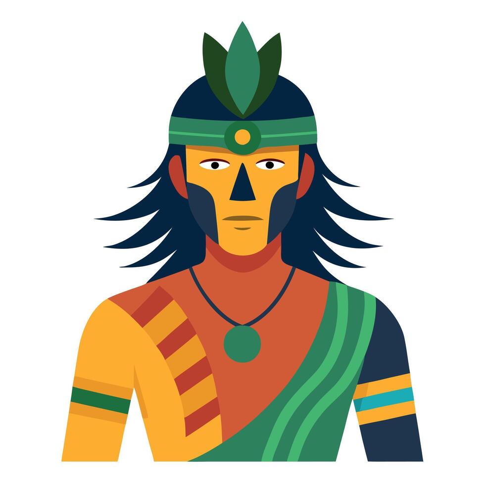 An illustration of a man in a colorful costume vector