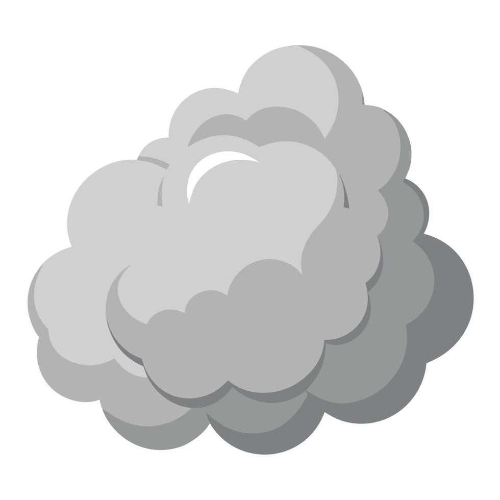 A gray cloud on a white background vector