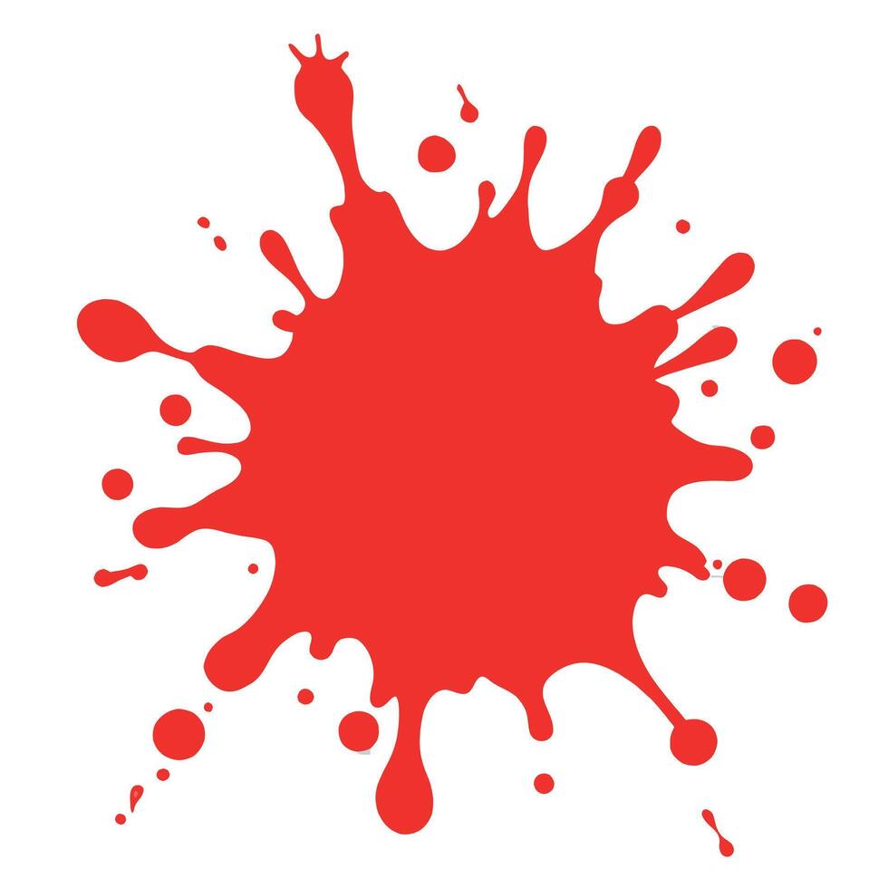 Red paint splatter vector