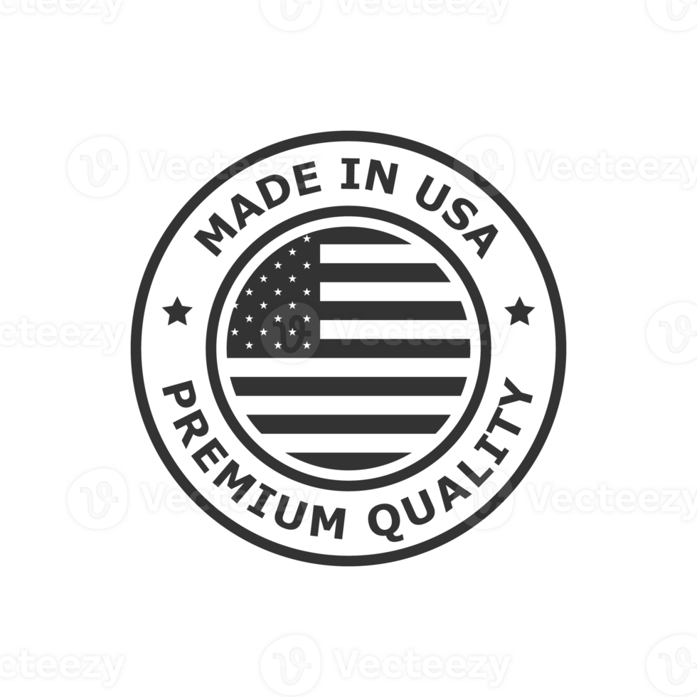 Made In USA Stamp, Made In The USA Badge, Made In America, Made In The United State Emblem, Premium Quality Certified png
