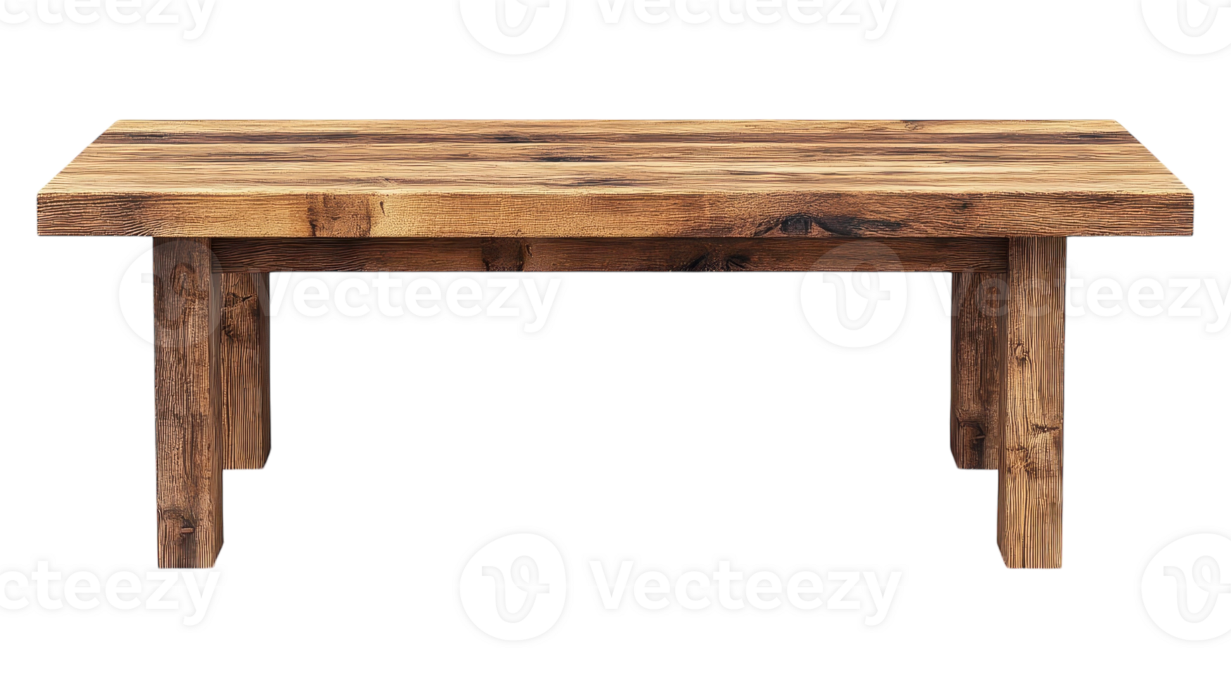 A rustic table with a wooden top png
