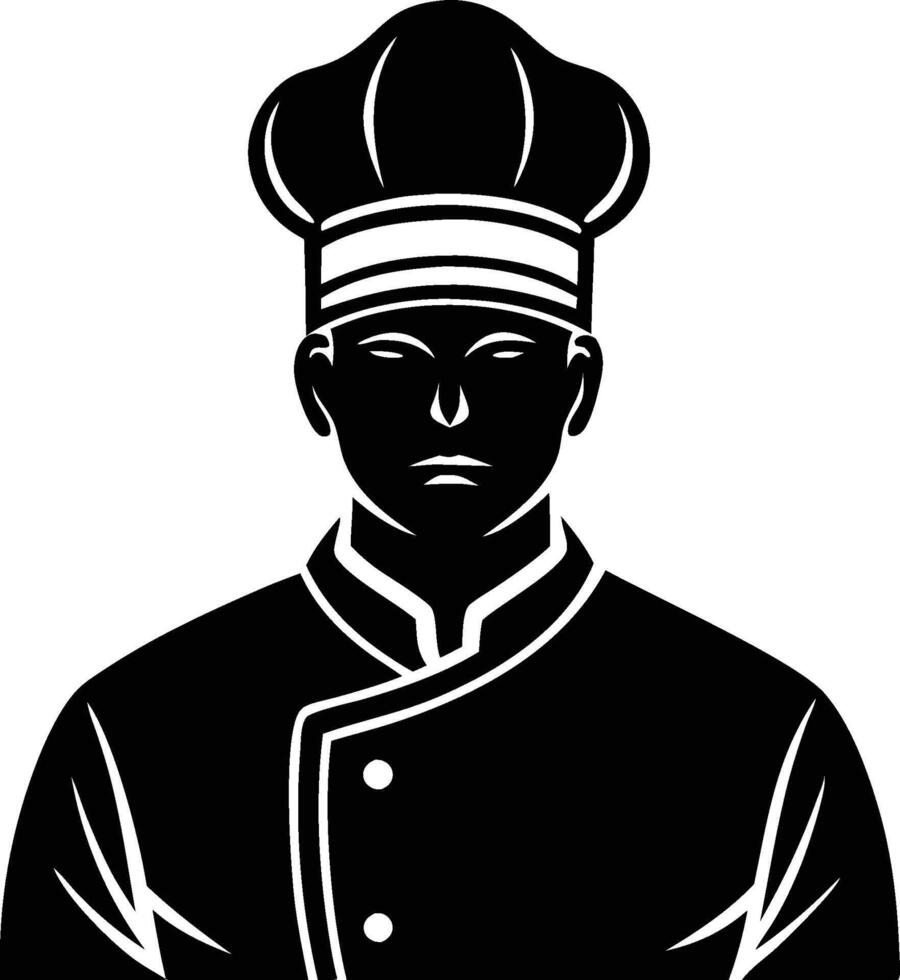 chef silhouette design. vector