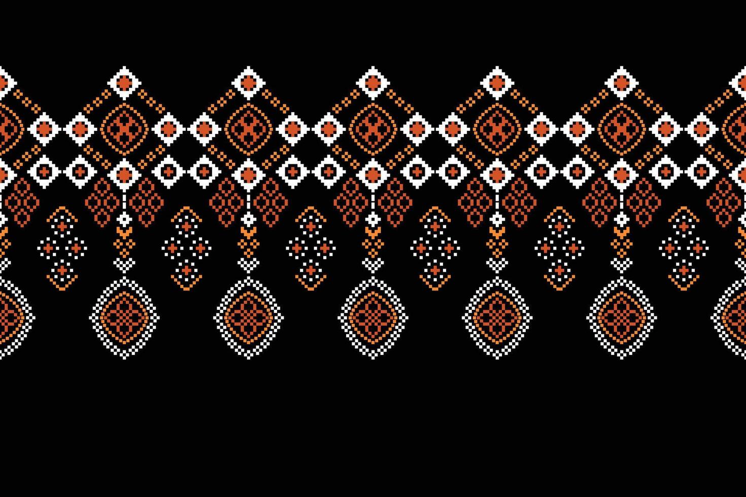 Black color motif fabric pattern blak background wallpaper pixel design. vector