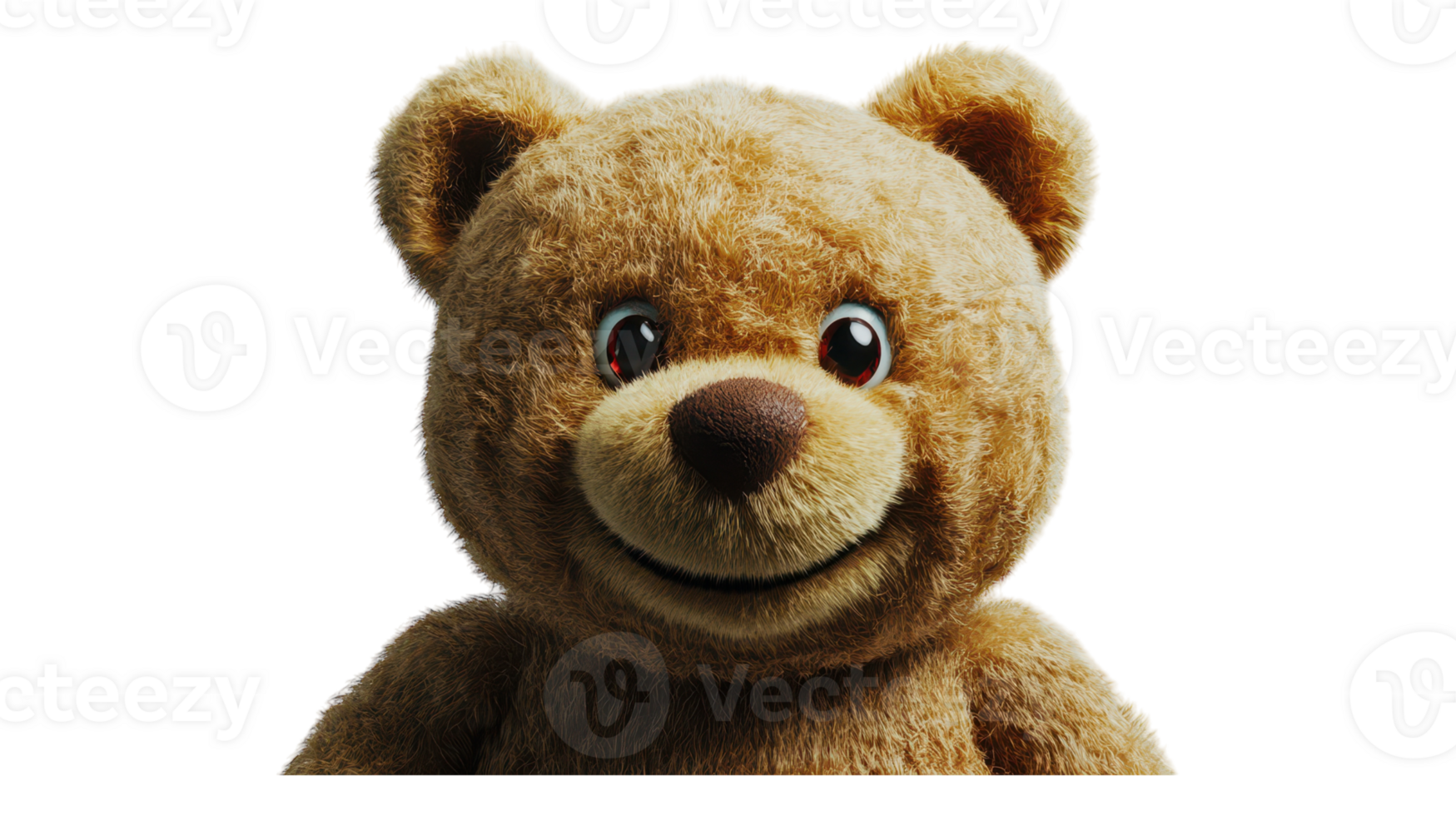 A brown teddy bear with a big smile png
