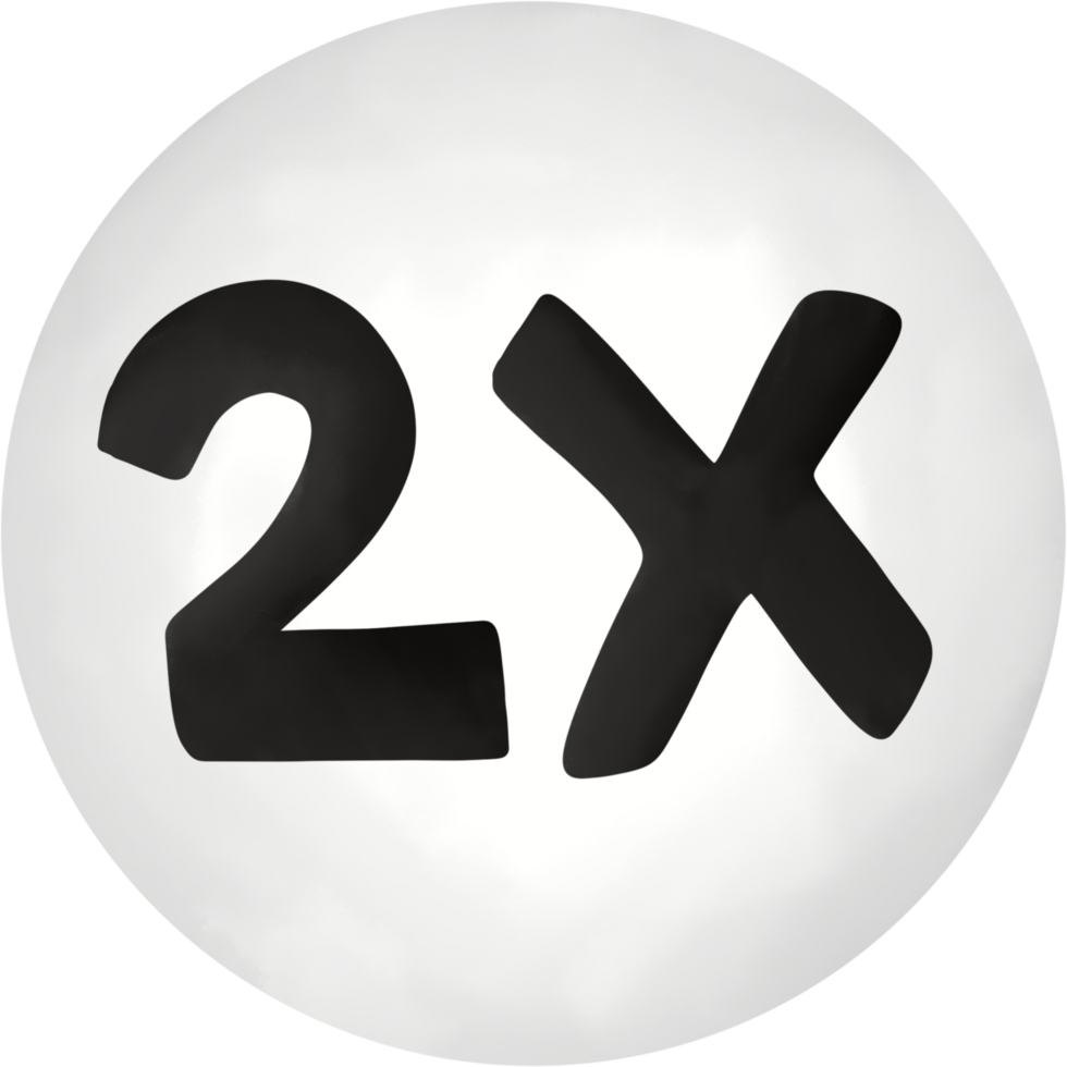 sphere shaped white color sign, double multiply png