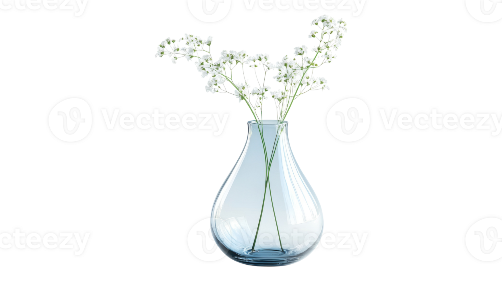 A vase with white flowers in it png