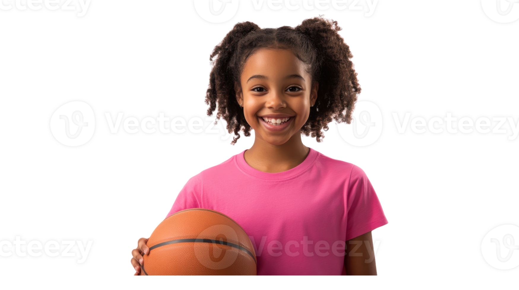 A young girl holding a basketball png