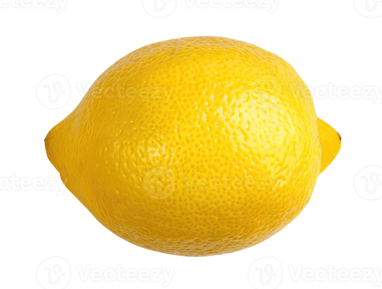 One ripe lemon isolated on transparent background png