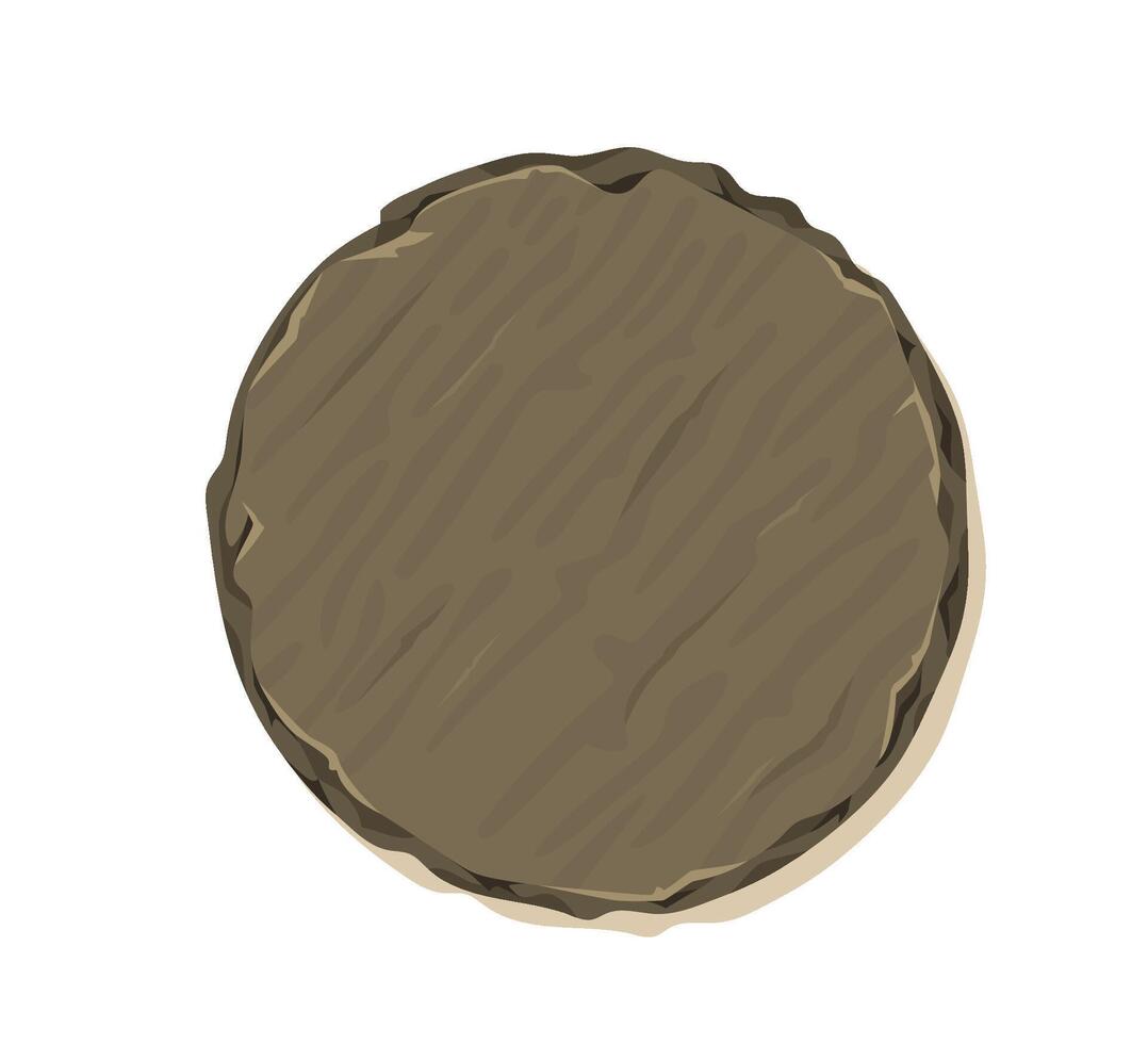Round slate serving board illustration vector