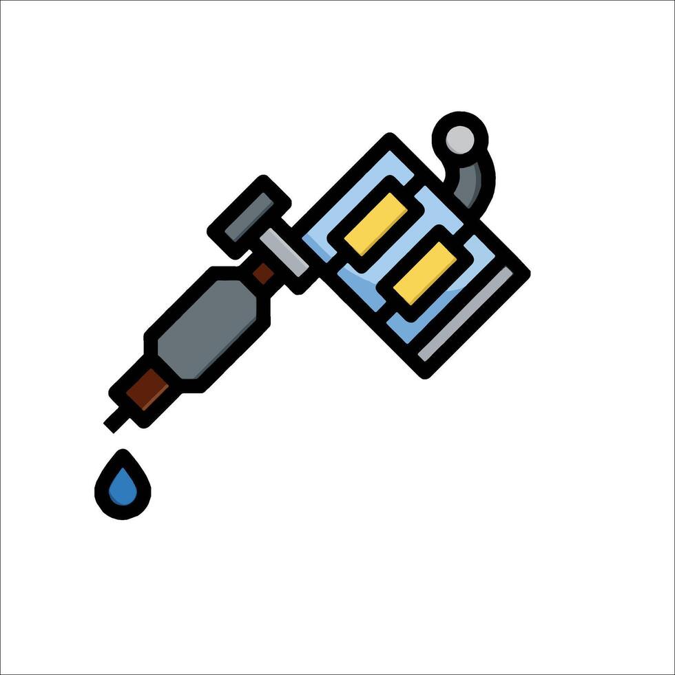 A drawing of a gas pump with a hose vector