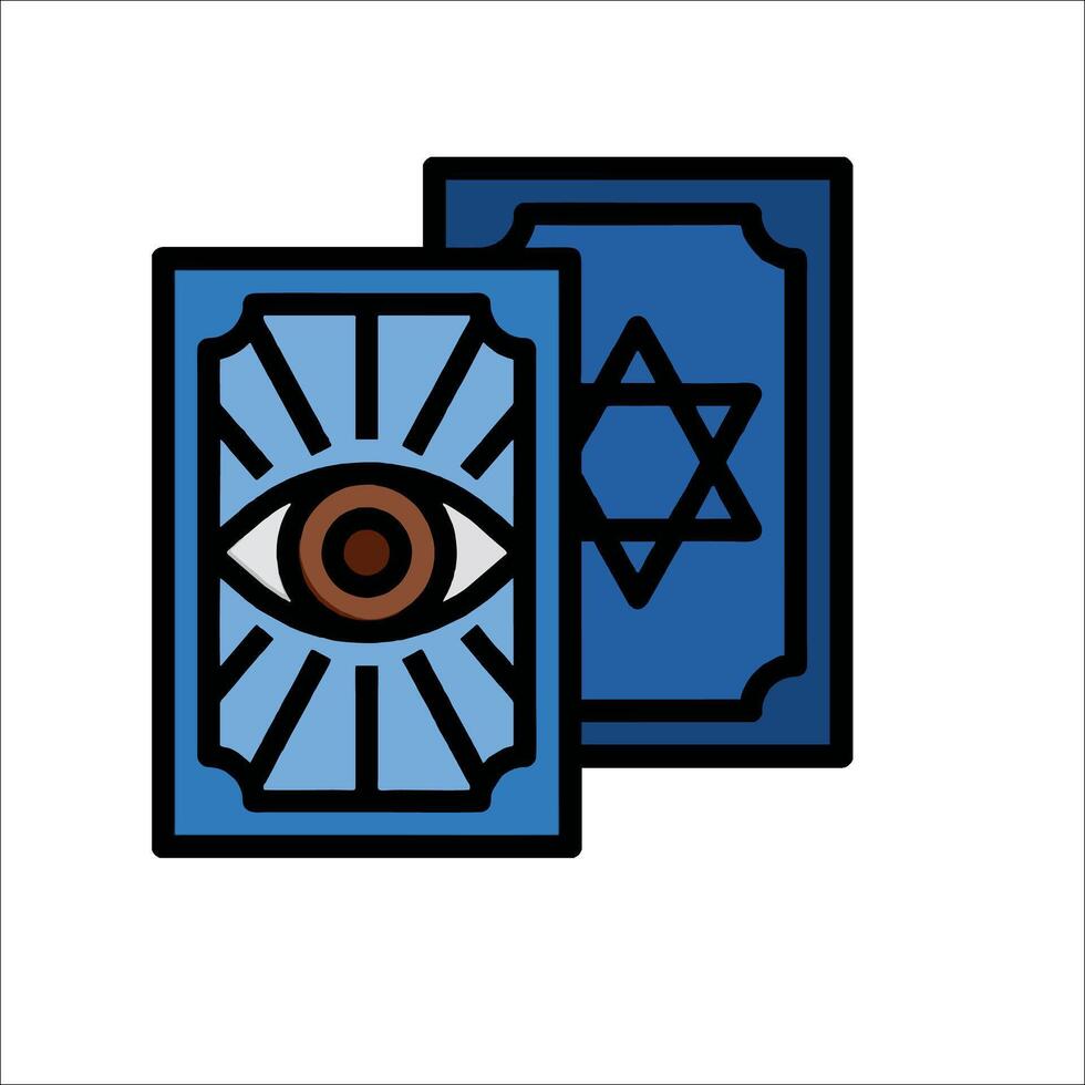 An illustration of a book with an eye vector