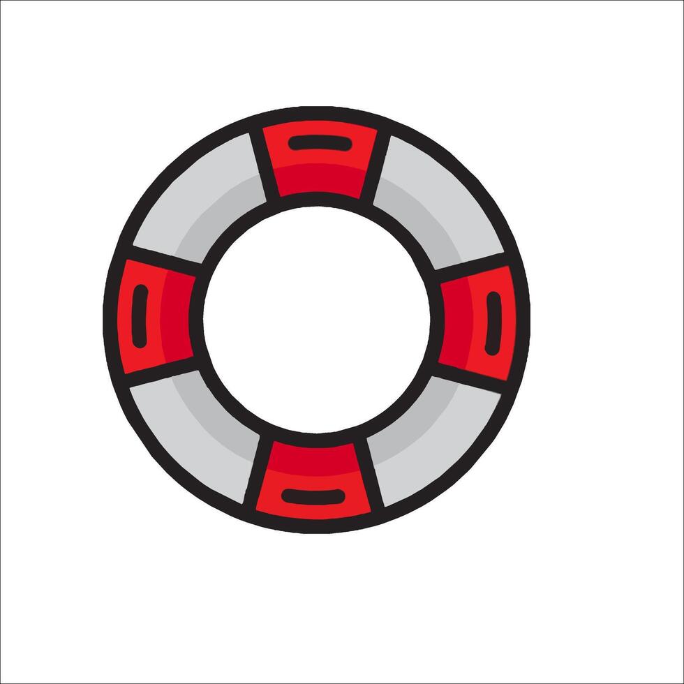 A life preserver icon on a white background vector