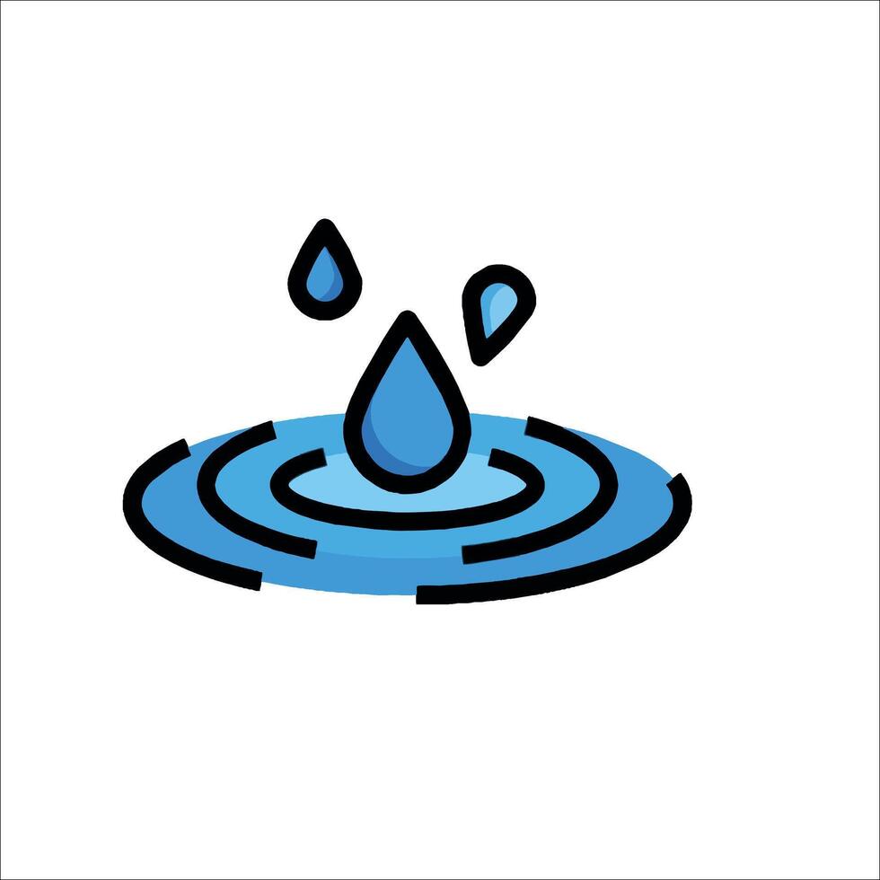 Water drop icon vector
