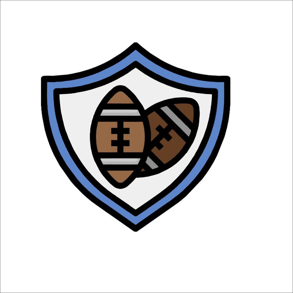 Football shield logo illustration vector