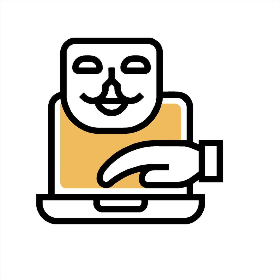 Anonymous hacker icon vector