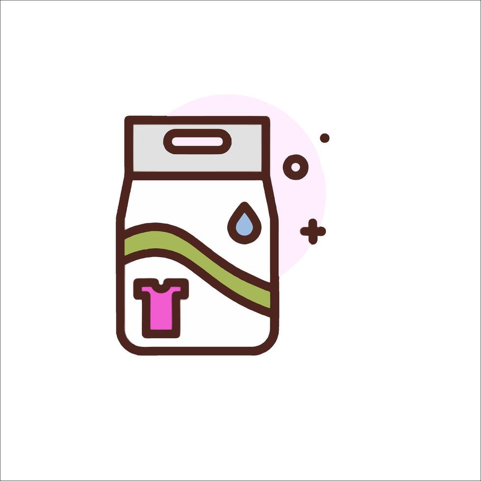 A bottle of laundry detergent with a drop of liquid vector
