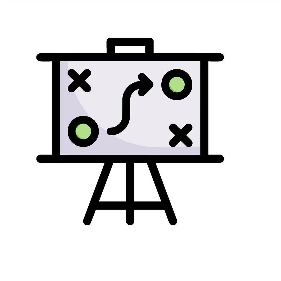 A whiteboard with arrows pointing to it vector