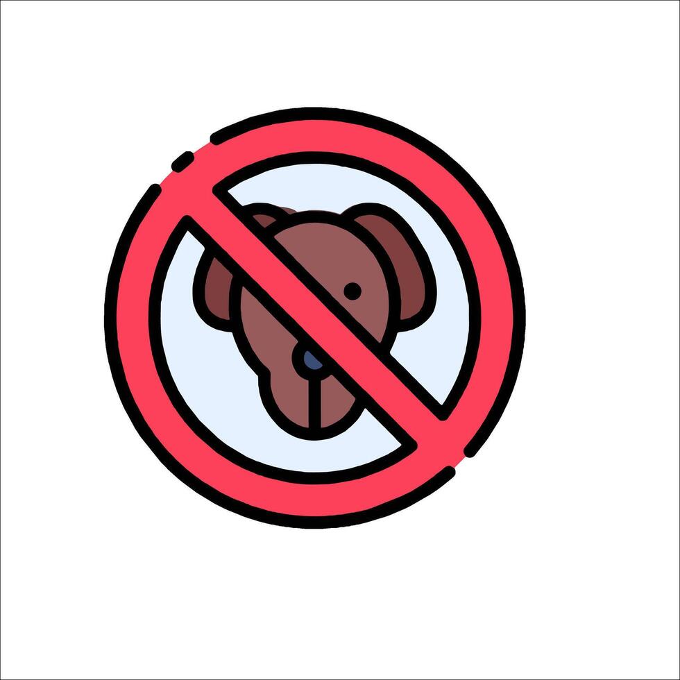 No dog allowed sign illustration vector