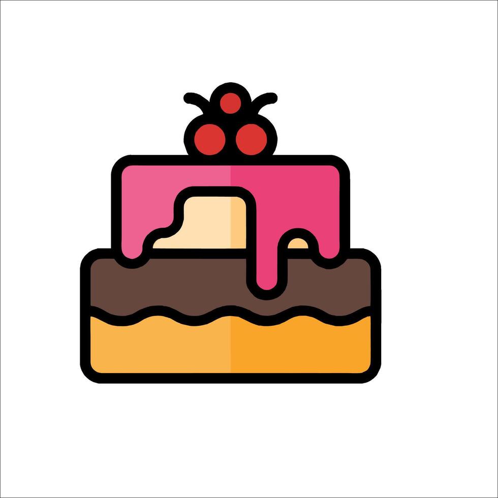 Cake icon illustration vector