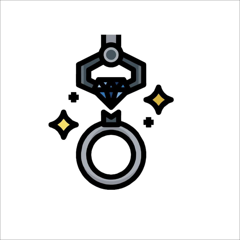 A ring with a diamond on it vector