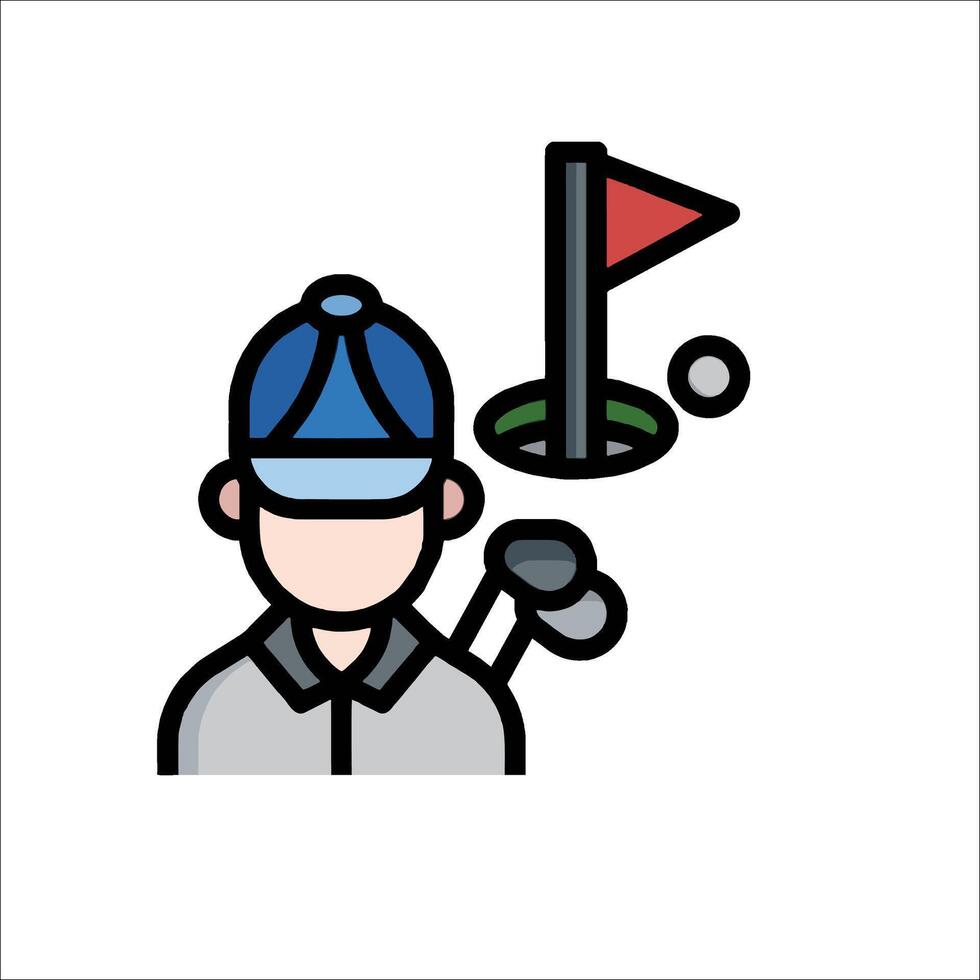 Golf icon illustration vector