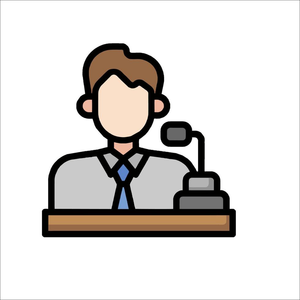 A man in a tie and shirt is sitting at a desk vector