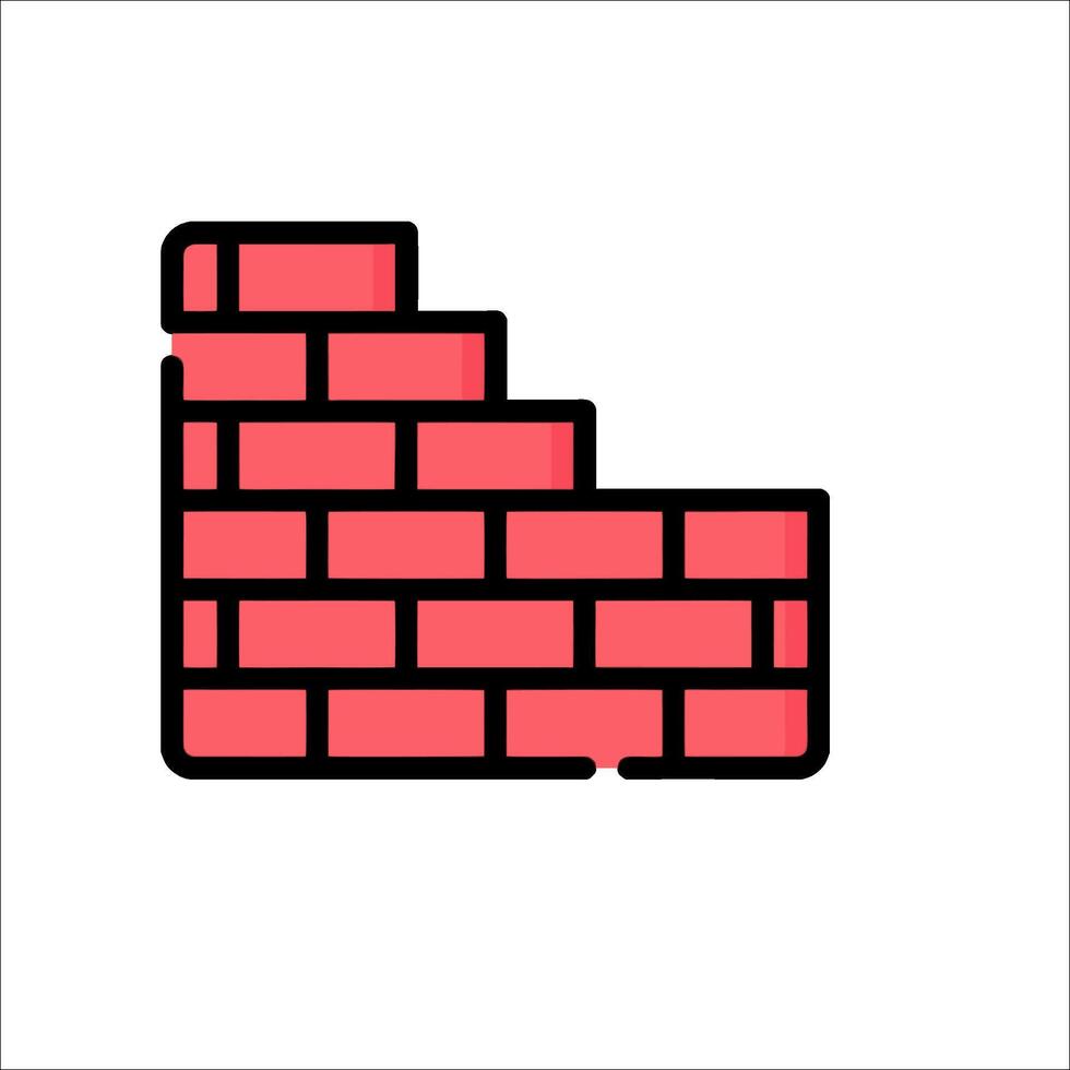A brick wall icon on a white background vector
