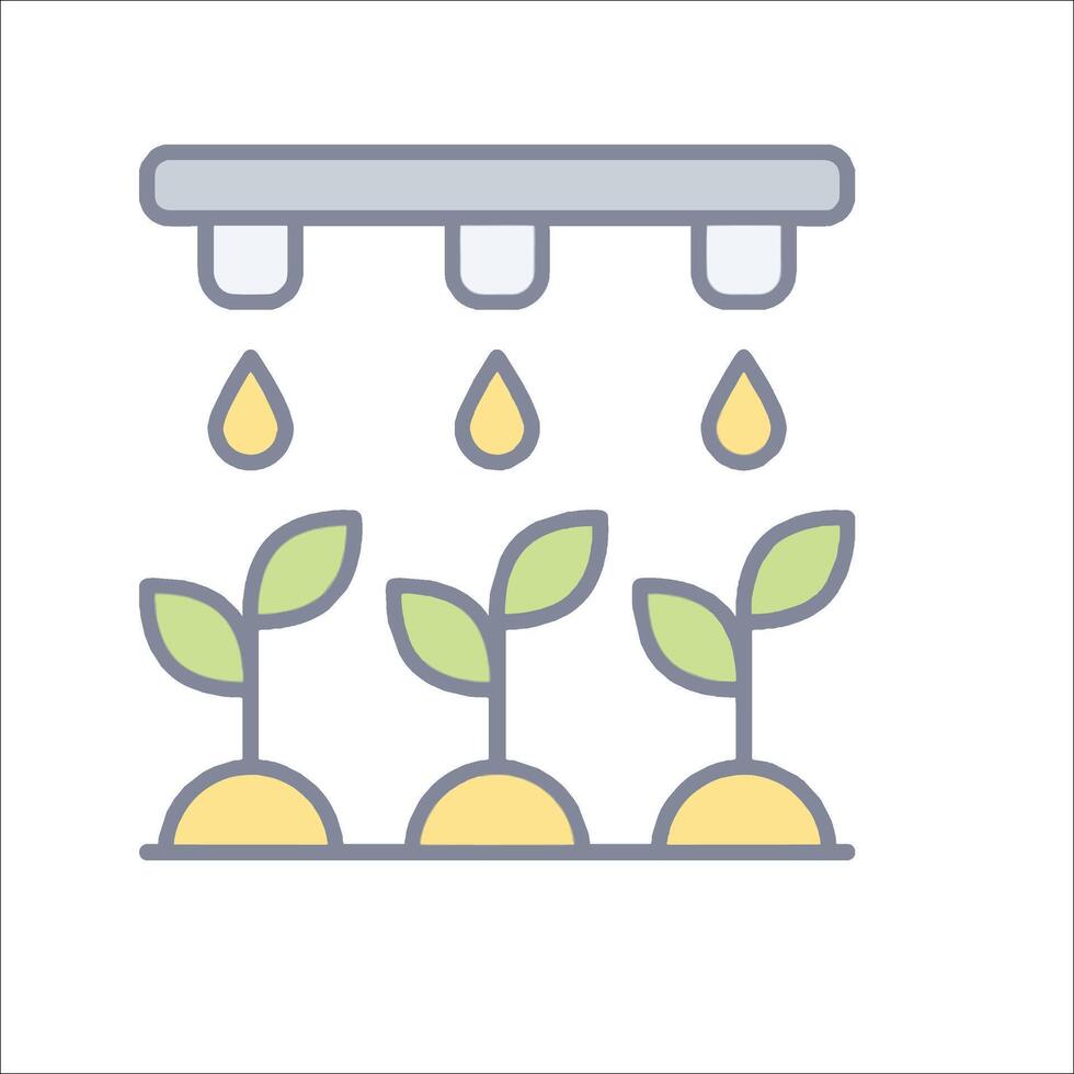 Grow plants in a hydroponic system vector