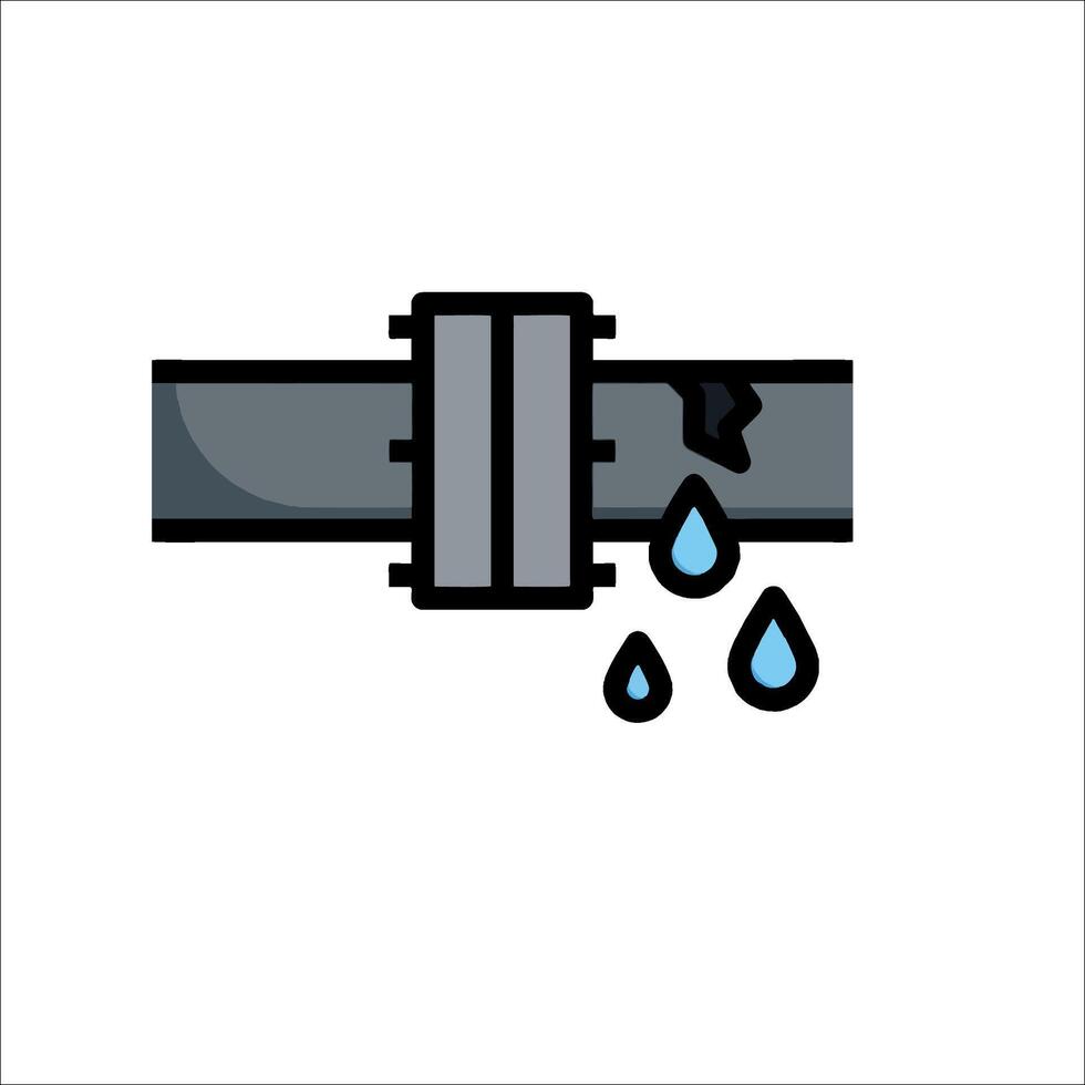 Water pipe icon vector