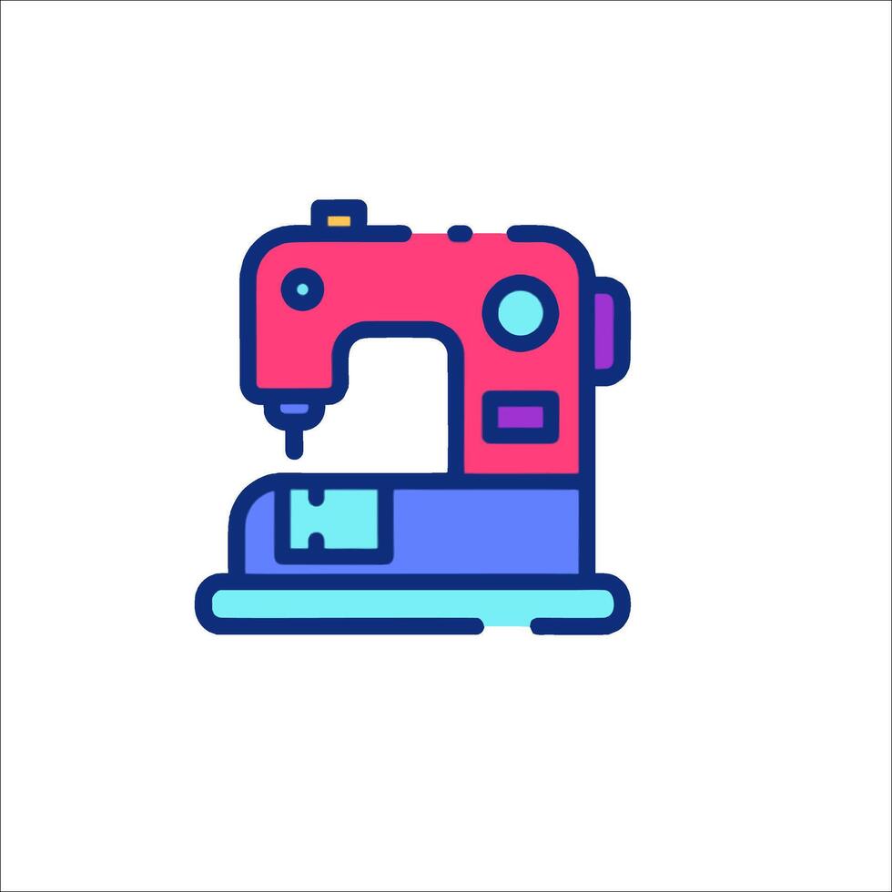 A sewing machine icon on a white background vector