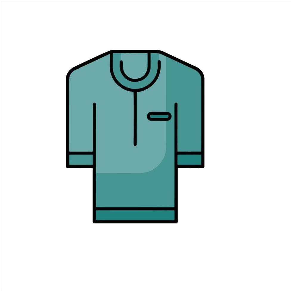 A shirt icon in a flat style vector