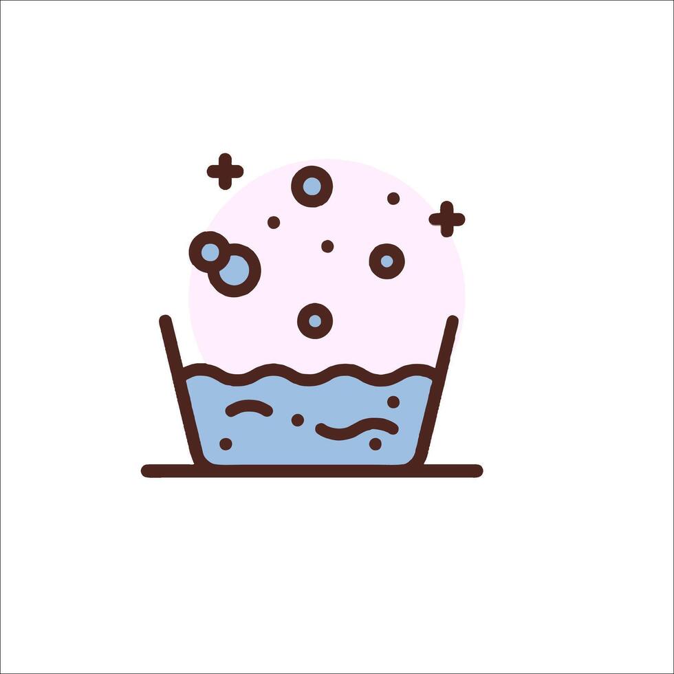 A bathtub with bubbles and bubbles in it vector