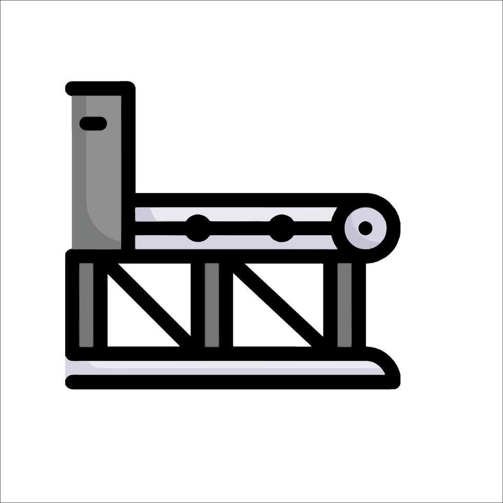 A black and white illustration of a machine vector