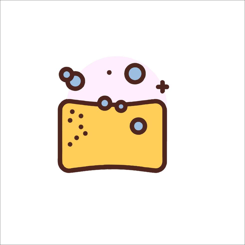 A soap bar with bubbles and bubbles on it vector