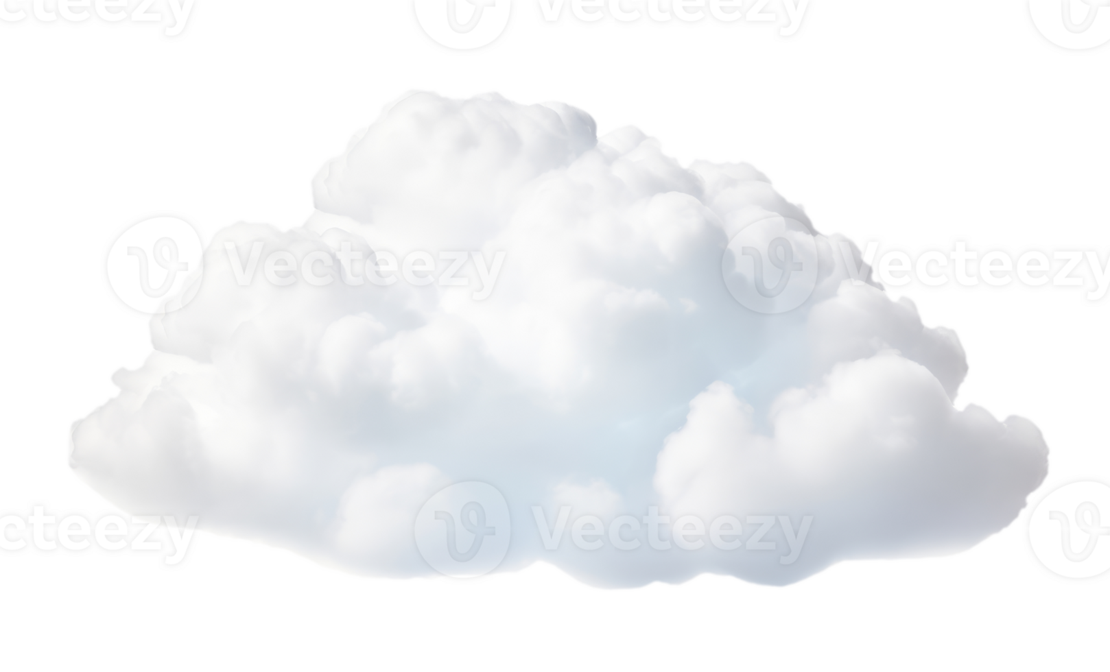 White cloud isolated on transparent background png