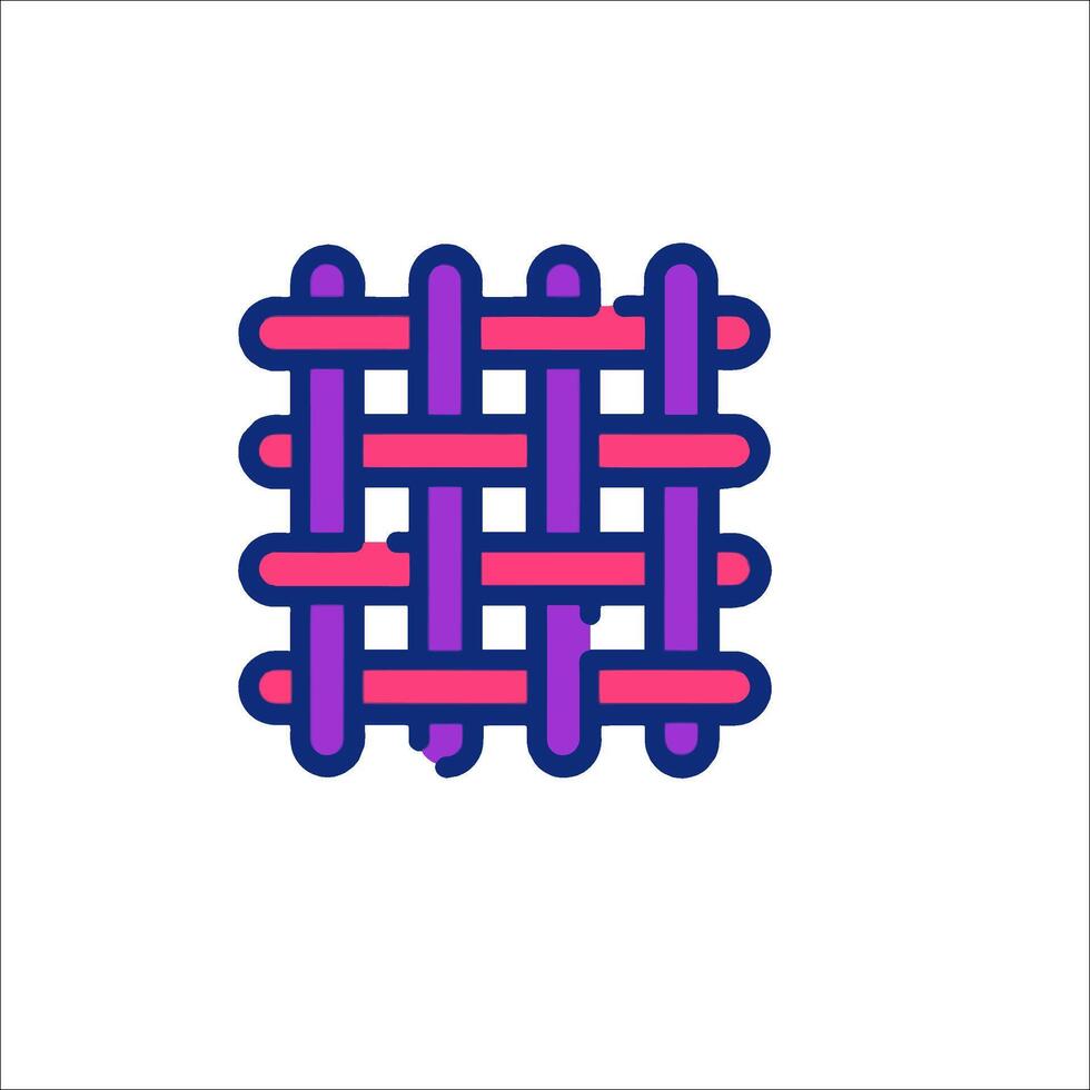 A purple and pink woven pattern on a white background vector