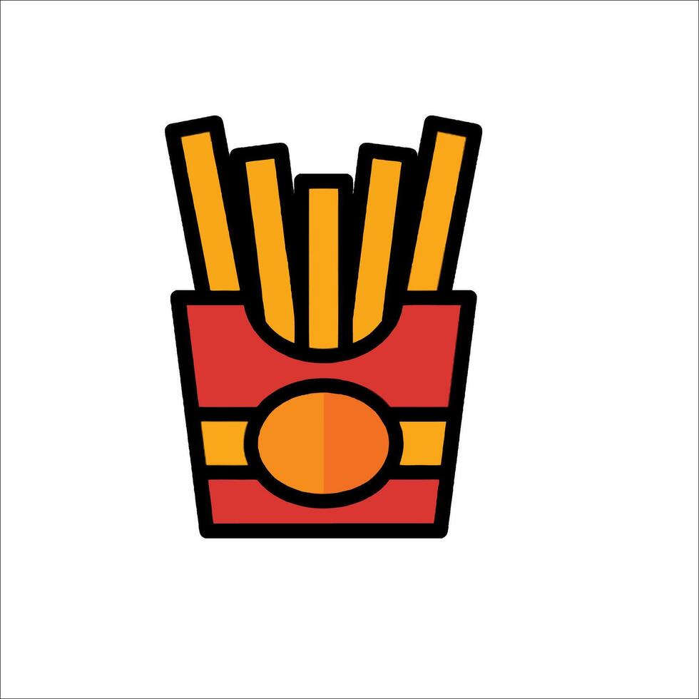 French fries icon illustration vector