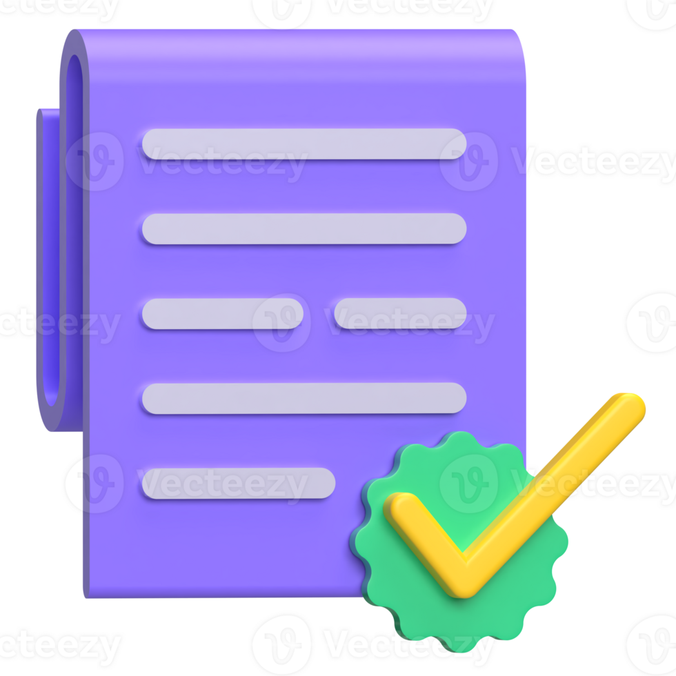 Checklist Letter 3D Icon png