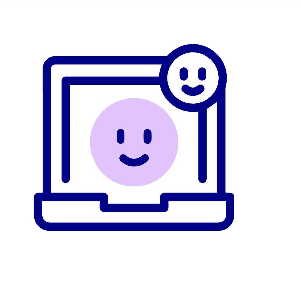 A smiley face on a laptop screen vector