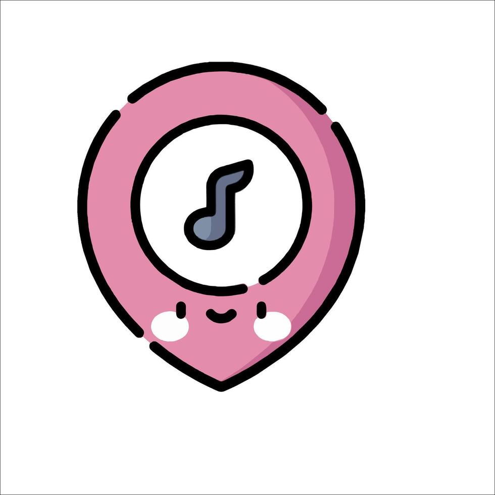 A cute music note with a smiley face 51847284 Vector Art at