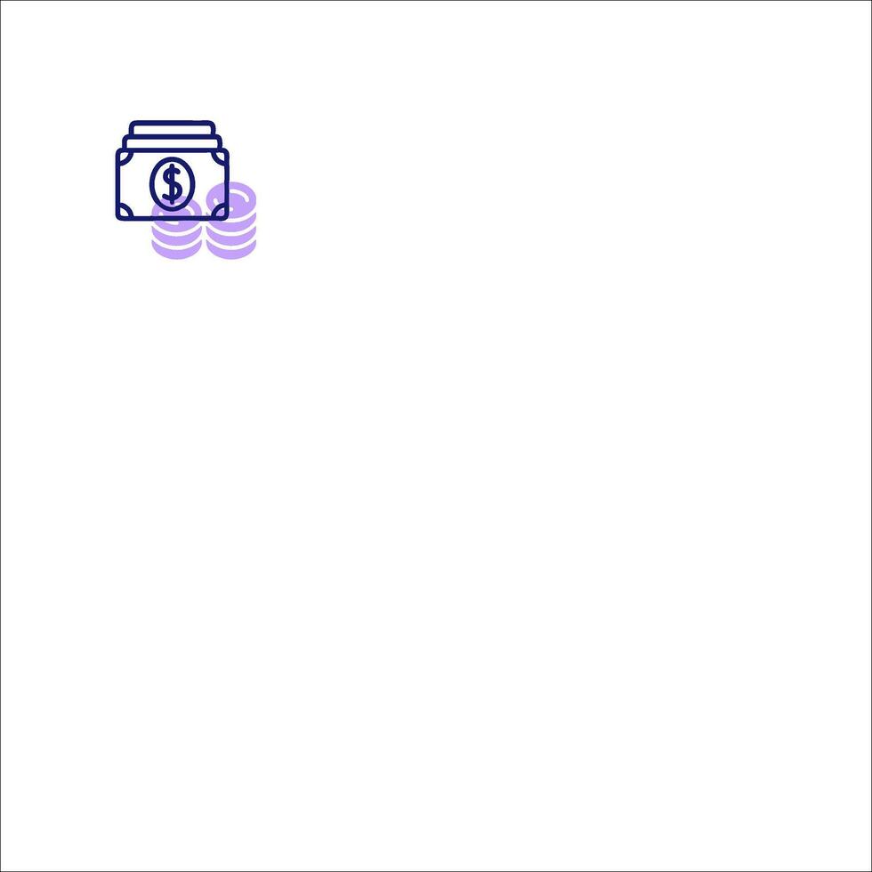 A white background with a purple icon vector
