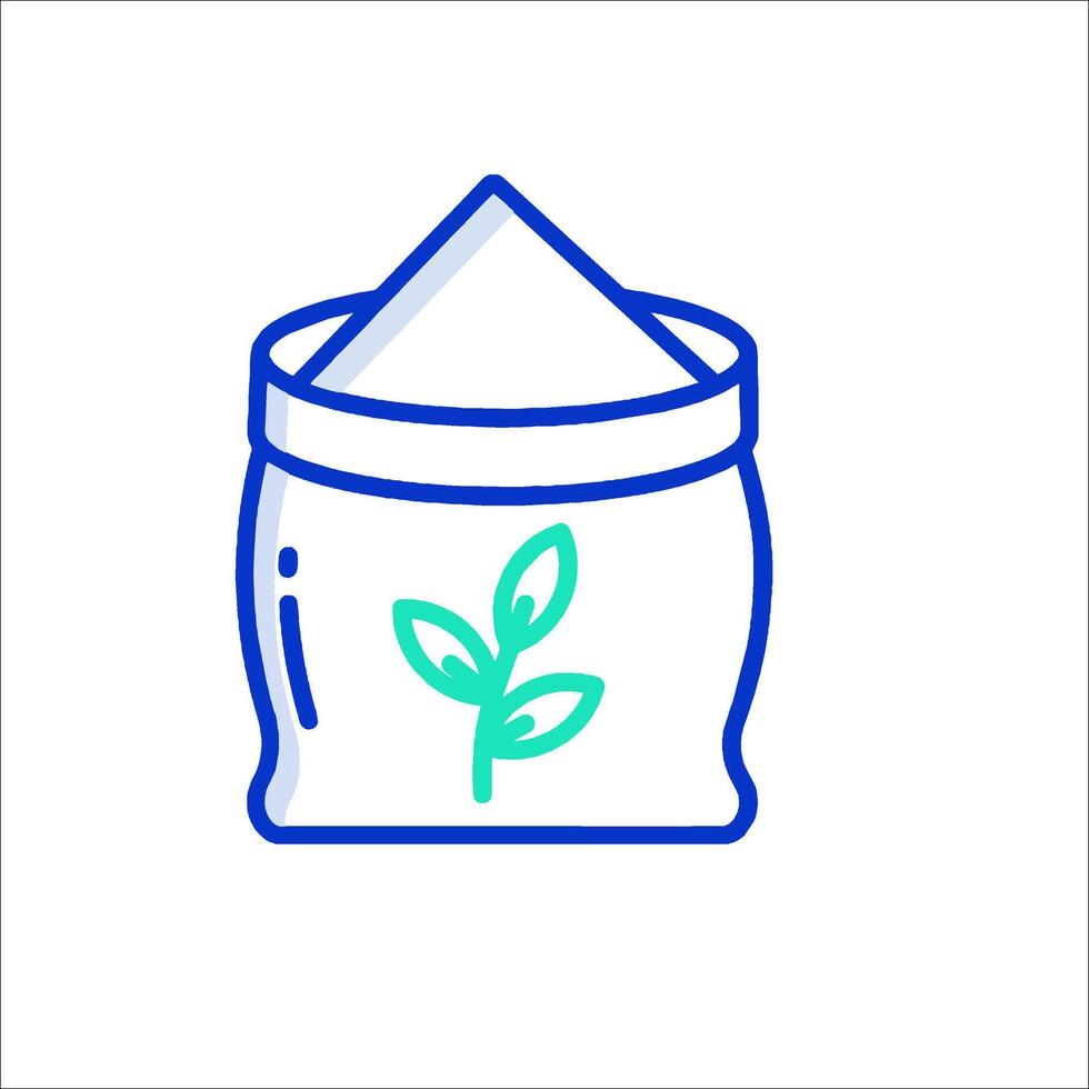 A bag of sugar with a plant in it vector