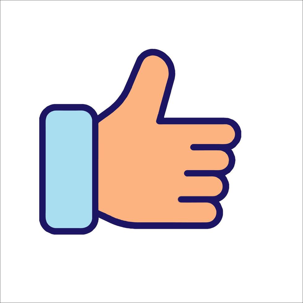 A thumbs up icon on a white background vector