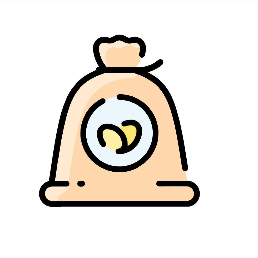 A bag with a heart inside it on a white background vector