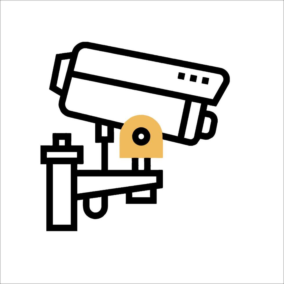 A black and white image of a security camera vector